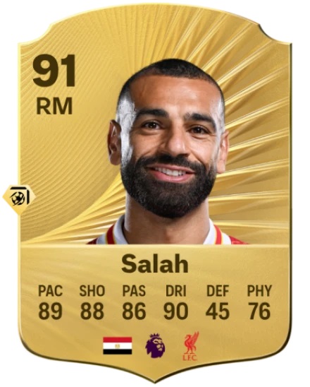 ریتینگ محمد صلاح در f c 26