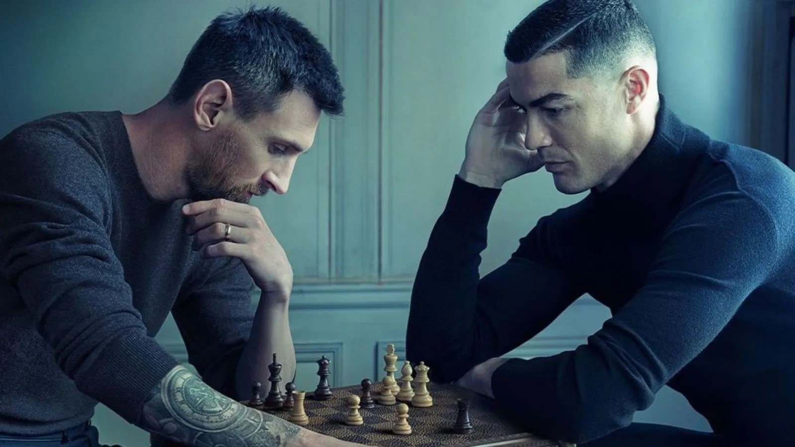 عکس شطرنج مسی و رونالدو برای لویی‌ویتتون با ۴۱ میلیون لایک